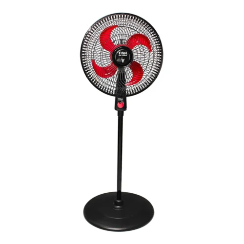 VENTILADOR DE PEDESTAL TFAL VE31A3X0 16 PULGADAS 3 VELOCIDADES ROJO Y NEGRO