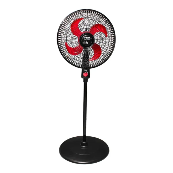 VENTILADOR DE PEDESTAL TFAL VE31A3X0 16 PULGADAS 3 VELOCIDADES ROJO Y NEGRO