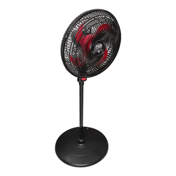VENTILADOR DE PEDESTAL TFAL VE31A3X0 16 PULGADAS 3 VELOCIDADES ROJO Y NEGRO