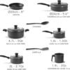 BATERIA DE COCINA TFAL FAMILY COOCK 13 PIEZAS COLOR GRIS CON ANTIHADERENTE MODELO B479SD84