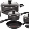 BATERIA DE COCINA TFAL FAMILY COOCK 13 PIEZAS COLOR GRIS CON ANTIHADERENTE MODELO B479SD84