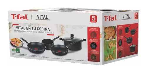 D_NQ_NP_929321-MLM53415991631_012023-O BATERIA DE COCINA TFAL VITAL 5 PIEZAS ANTIHADERENTE 5 PIEZAS MODELO 0390900