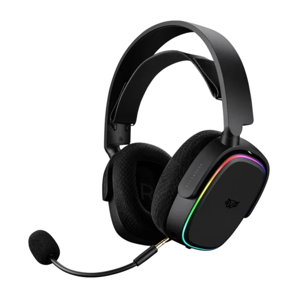 BR-936934_1 Audífonos Gamer Inalámbricos Aeon HS999 / Over-Ear / 2.4 MHz + Bluetooth + 7.1 Canales+ RGB / Tapas y Banda Intercambiable + Mic Flexible / Legend Negro