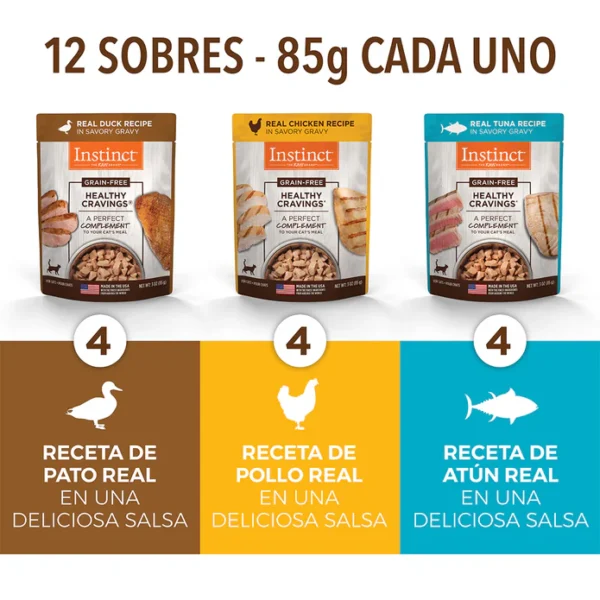 HCCAT-PACK 2 ALIMENTO HUMEDO PARA GATO EN SOBRE HEALTHY CRAVINGS 12 PIEZAS