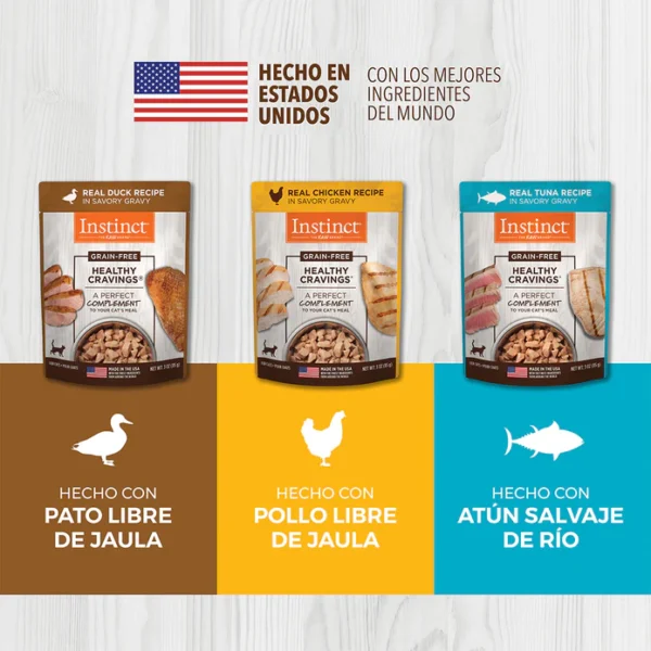 HCCAT-PACK 5 ALIMENTO HUMEDO PARA GATO EN SOBRE HEALTHY CRAVINGS 12 PIEZAS