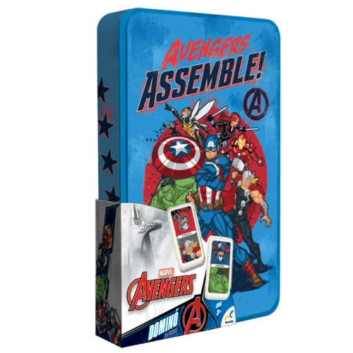 JUEGO DE MESA NOVELTY JCA-452 DOMINO AVENGERS 28 PIEZAS CAJA METALICA