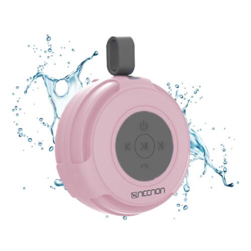 BOCINA BLUETOOTH NB-04W PRO ARNES RESISTENTE A SALPICADURAS IPX4 RADIO FM LECTOR MICRO SD MANOS LIBRES ROSA