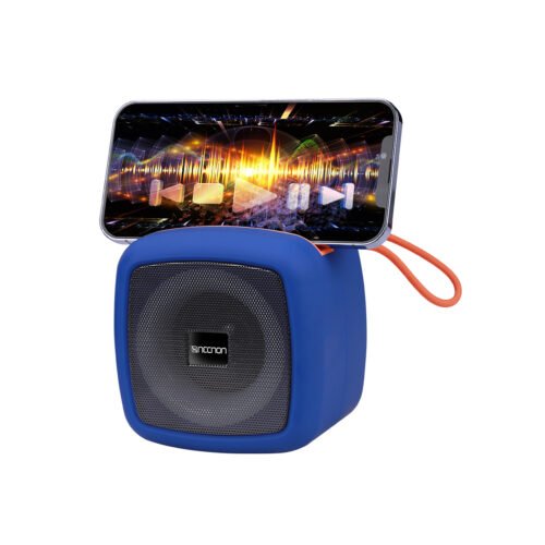 BOCINA BLUETOOTH NB-09 STAND CELULAR TWS RADIO FM TF USB AUX 3.5MM MANOS LIBRES 10W RMS 1200 mAh RGB AZUL