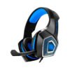 AUDIFONOS HEADSET GAMING OVER-EAR NBHG DRAGON LEDALAMBRICO DIADEMA FLEXIBLE CON VIBRACION MICROFONO 3.5MM USB PC CONSOLAS CELULAR INC ADAPTADOR SUPER MEGABASS AZUL