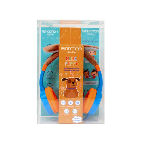 NBHK-PUPPY 3 AUDIFONOS ON-EAR ALAMBRICOS KIDS VOLUMEN SEGURO A 95DB 3.5 MML SALIDA AUDIO 3.5MML HIPOALARGENICO NO TOXICO PUPPY AZUL