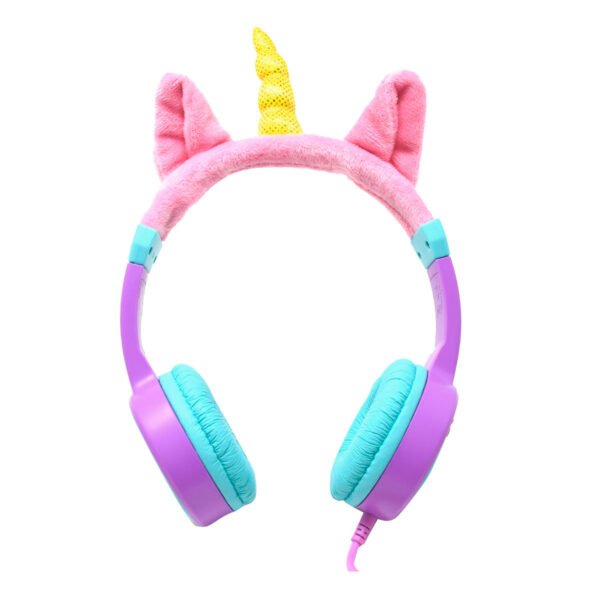 NBHK-UNICORN 3 AUDIFONOS ON-EAR ALAMBRICOS KIDS VOLUMEN SEGURO A 95DB 3.5 MML SALIDA AUDIO 3.5MML HIPOALARGENICO NO TOXICO UNICORN LILA