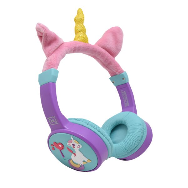 NBK-KIDS UNICORN 1 AUDIFONOS ON-EAR ALAMBRICOS KIDS VOLUMEN SEGURO A 95DB 3.5 MML SALIDA AUDIO 3.5MML HIPOALARGENICO NO TOXICO UNICORN LILA
