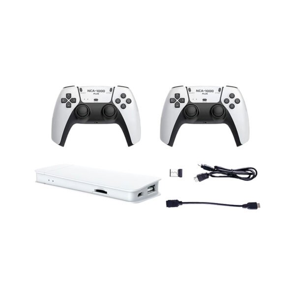 NCA-1000 PLUS 5 CONSOLA RETRO GAME STICK NCA-1000 PLUS 2 CONTROLES INALÁMBRICOS TIPO PS5 2.4GHZ 20K JUEGOS 64 GB ROM PS1 N64 NES, SNES, ATARI