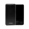 POWERBANK NPW-10FC 10000mAh CARGA 2.1A 2 A 3 CARGAS INDICADOR LED ENTRADA Y SALIDA TIPO C NEGRO CARGA ACELERADA