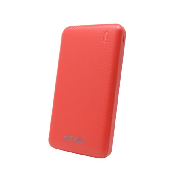 NPW-10FC ROJO 3 POWERBANK NPW-10FC 10000mAh CARGA 2.1A 2 A 3 CARGAS INDICADOR LED ENTRADA Y SALIDA TIPO C ROJO CARGA ACELERADA