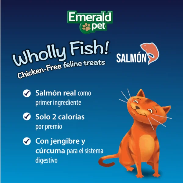 WHOLLYCAT-SALMON 3 PREMIO DIGESTIVO PARA GATO WHOLLY FISH DIGESTIVE HEALTH SABOR SALMON