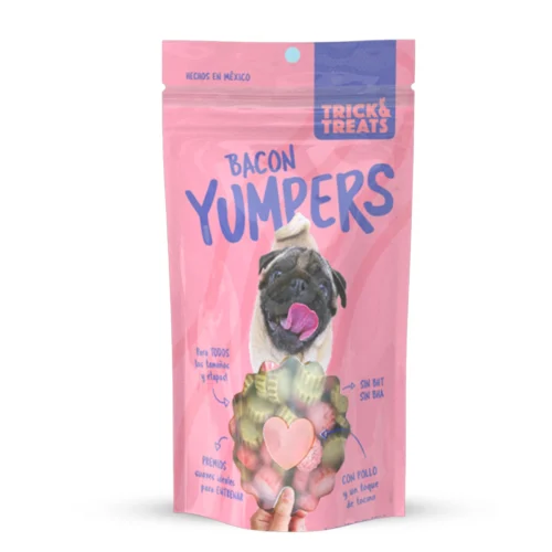 RECOMPENSA PARA PERROS YUMPERS TRICKS TREATS TOCINO