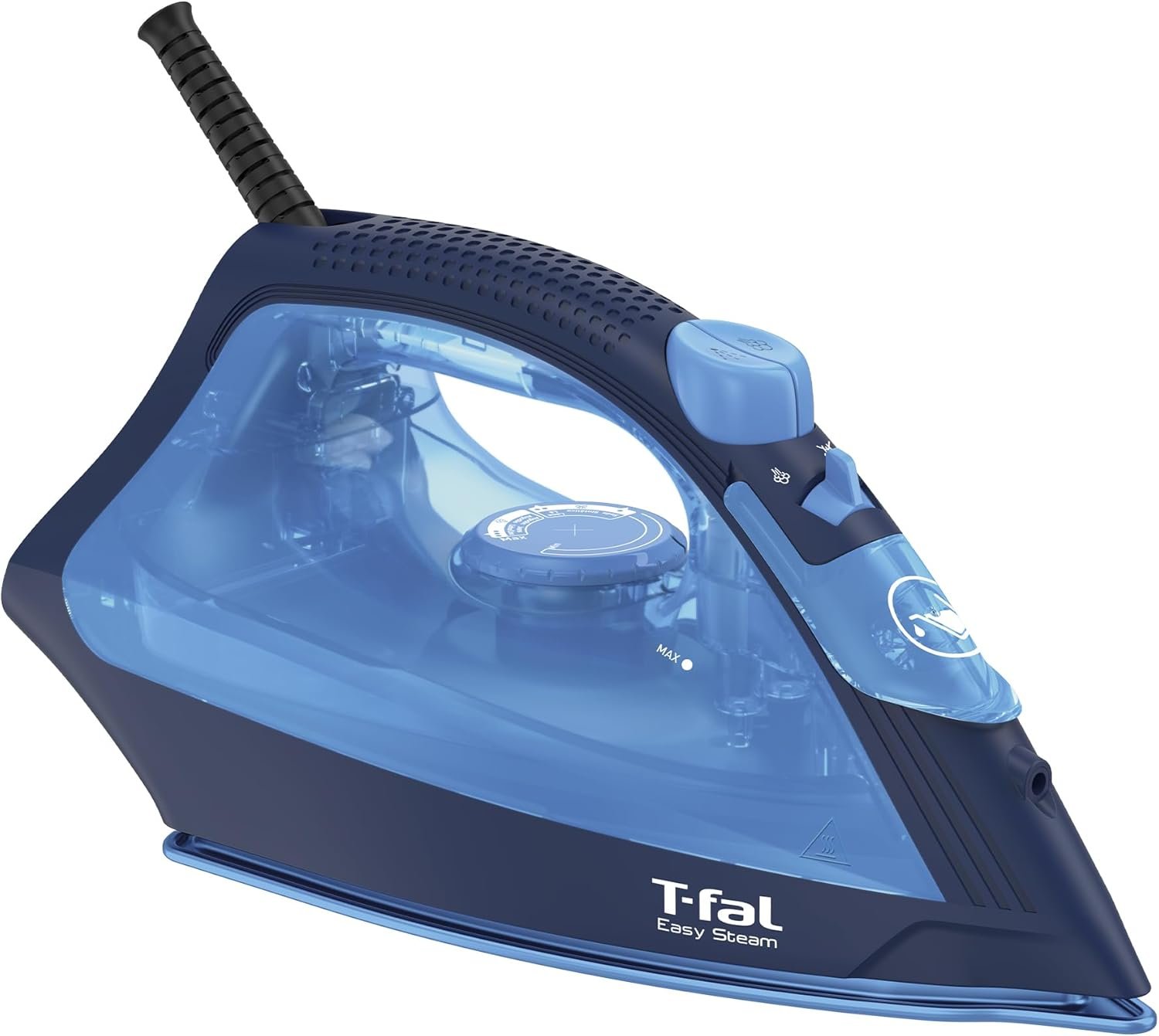PLANCHA DE VAPOR TFAL Easy Steam Azul, Suela Duraglide XL, 1200 W, Depósito de 220 ml, FV1950X0