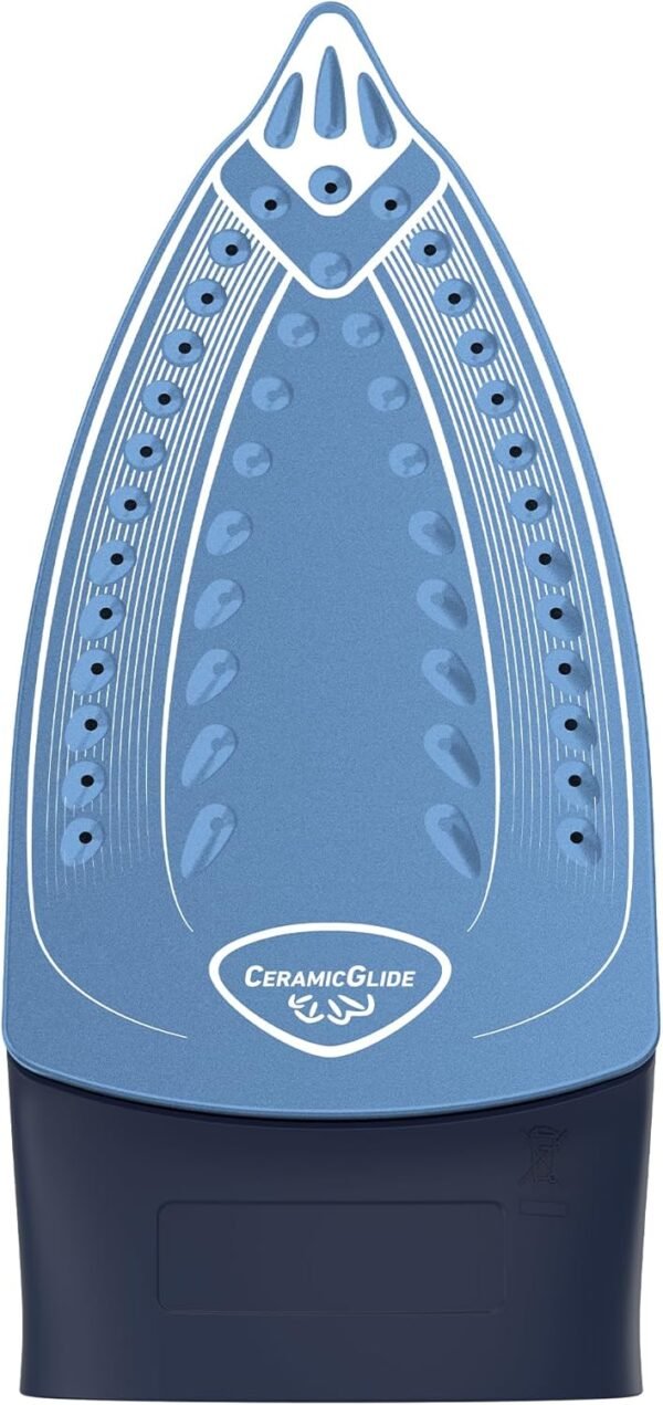 PLANCHA DE VAPOR TFAL Easy Steam Azul, Suela Duraglide XL, 1200 W, Depósito de 220 ml, FV1950X0