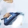 PLANCHA DE VAPOR TFAL Easy Steam Azul, Suela Duraglide XL, 1200 W, Depósito de 220 ml, FV1950X0